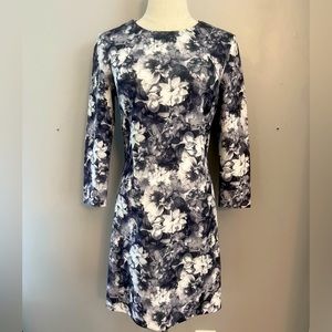 ZARA black/white/gray floral mini dress size M